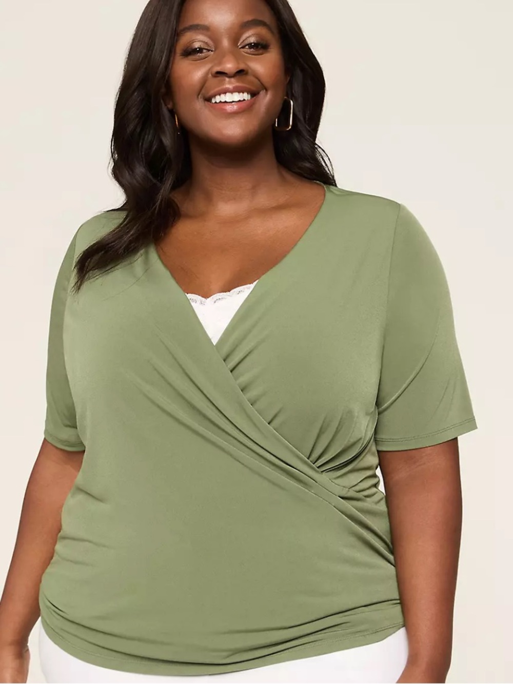 Lane Bryant V-Neck Surplice Top